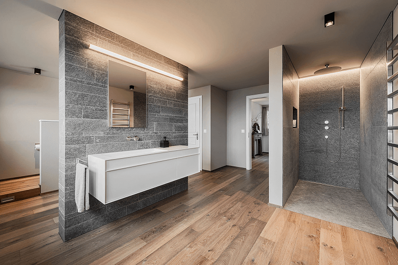 Badezimmer-Holzboden
